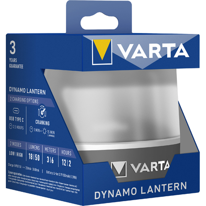 VARTA Lampe de camping / Lanterne "Dynamo Lantern", gris