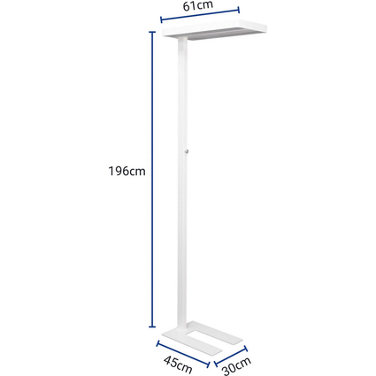 MAUL Lampadaire  LED MAULstudy, variateur, blanc