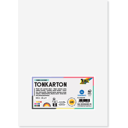 folia Carton de couleur, A4, 180 g/m2, 10 couleurs