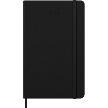 MOLESKINE Agenda 2026, journalier, L/A5, rigide, noir