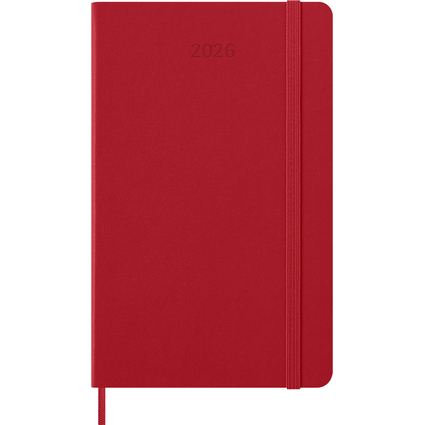 MOLESKINE Agenda 2026, semainier, L/A5, rigide, rouge