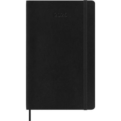 MOLESKINE Agenda 2025, semainier, L/A5, souple, noir