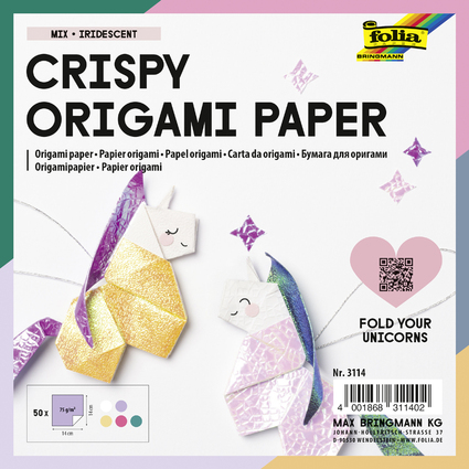 folia Feuille  plier Crispy Origami Paper points & cristaux