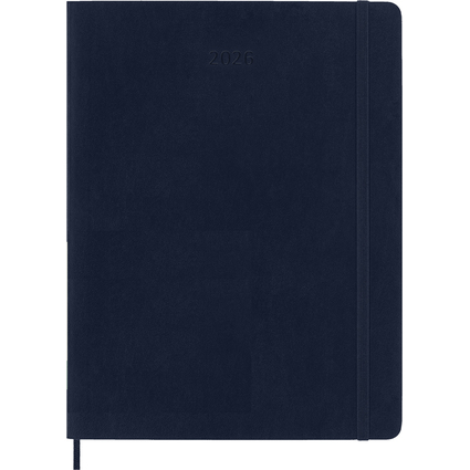 MOLESKINE Agenda 2026, semainier, XL, souple, bleu
