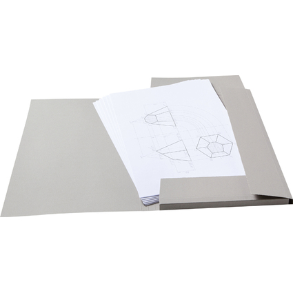 folia Carton  dessin, en carton gris, A4, gris