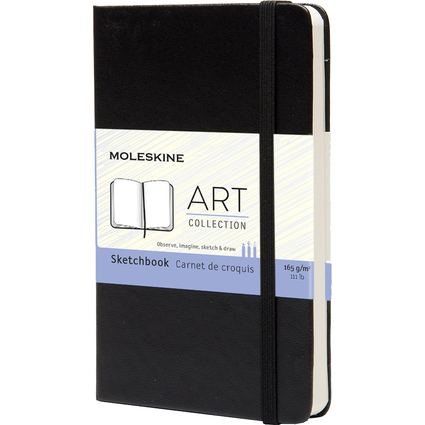 MOLESKINE Carnet de croquis, P/A6, 165 g/m2, rigide, noir