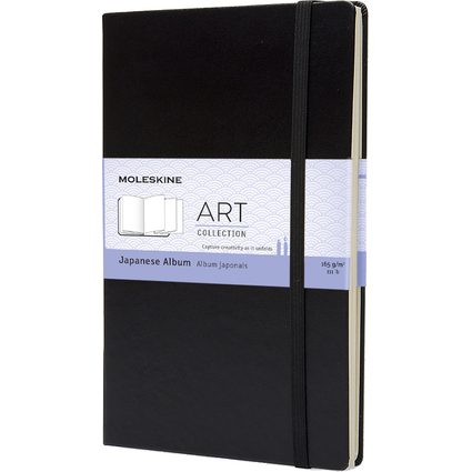 MOLESKINE Album japonais, 165g/m2, L/A5, rigide, noir