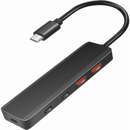 LogiLink Hub USB Ultra Slim, 4 ports, 2x USB-A, 2x USB-C