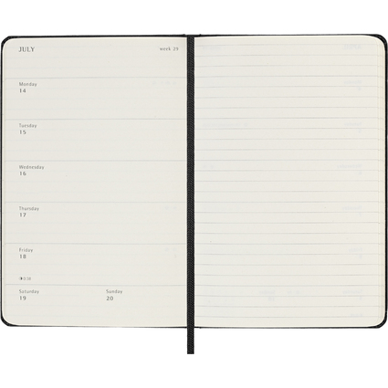 MOLESKINE Agenda de poche 2025/2026, 18 mois, P/A6, noir