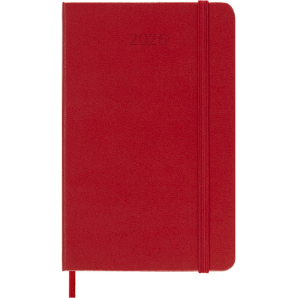 MOLESKINE Agenda de poche 2026, semainier, P/A6, rouge