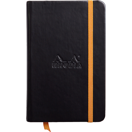 RHODIA Carnet rigide RHODIARAMA, 90 x 140 mm, lign, noir