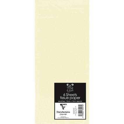 Clairefontaine Papier de soie, (l)500 x (H)700 mm, ivoire