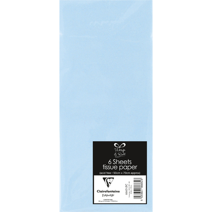 Clairefontaine Papier de soie, (l)500 x (H)700 mm,blau clair