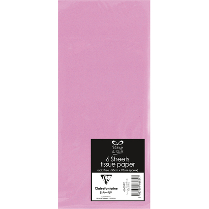 Clairefontaine Papier de soie, (l)500 x (H)700 mm, rose