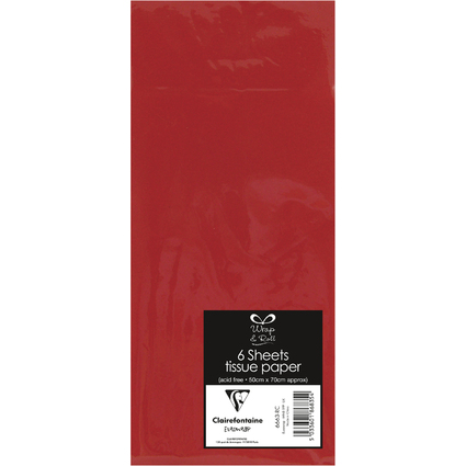 Clairefontaine Papier de soie, (l)500 x (H)700 mm, rouge