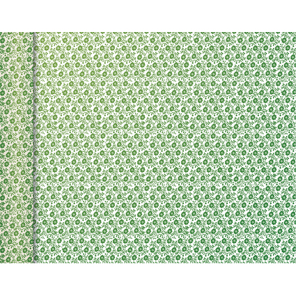 Clairefontaine Papier cadeau "Tiny Rolls fleurs vertes"