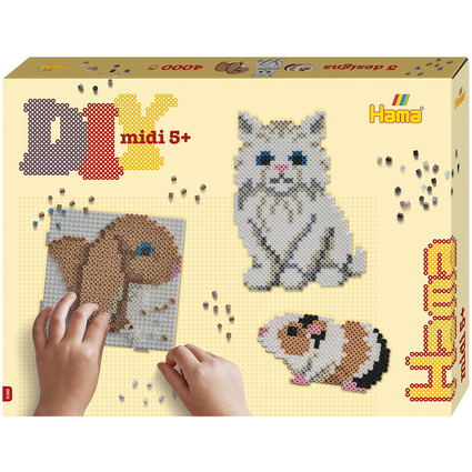 Hama Perles  repasser midi "Animaux de compagnie", coffret