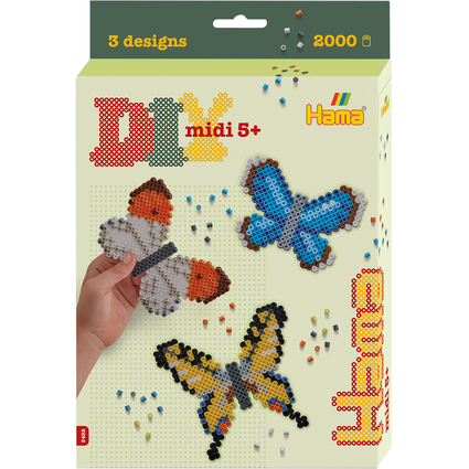 Hama Perles  repasser midi "Papillons", coffret cadeau