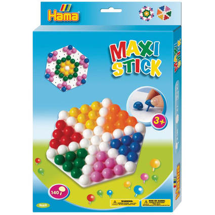 Hama Maxi Stick perles  piquer "Hexagone", coffret cadeau