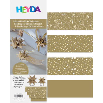 HEYDA Bande de papier  plier pour mini-toiles, or