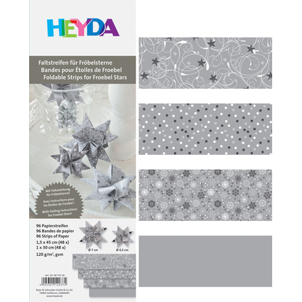 HEYDA Bande de papier  plier pour mini-toiles, argent