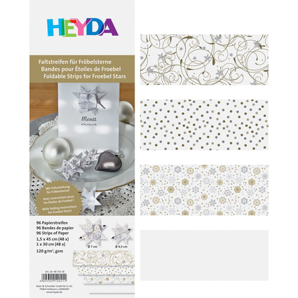 HEYDA Bande de papier  plier pour mini-toiles, blanc