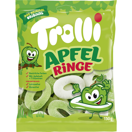 Trolli Bonbon glifi aux fruits RONDELLES DE POMME, 150 g