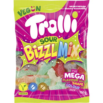 Trolli Bonbon glifi aux fruits BIZZL MIX, 150 g