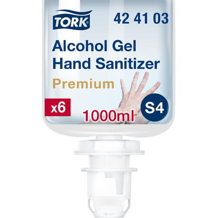 TORK Gel dsinfectant pour les mains, 1.000 ml, transparent