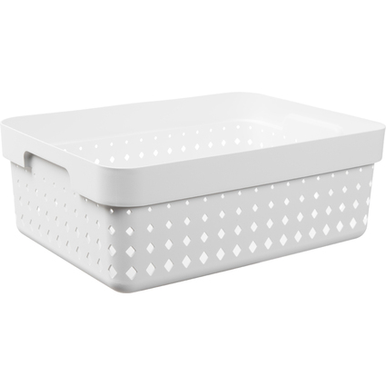 NHG Bac de rangement SEOUL BASKET M, PP, blanc