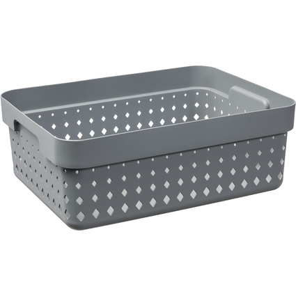 NHG Bac de rangement SEOUL BASKET M, PP, gris