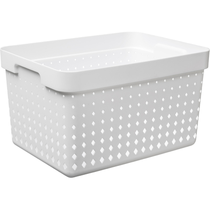 NHG Bac de rangement SEOUL BASKET L, PP, blanc