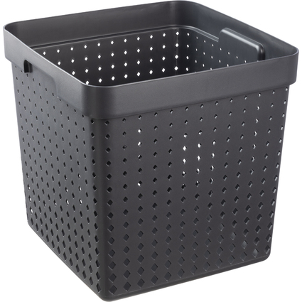 NHG Bac de rangement SEOUL BASKET XL, PP, noir