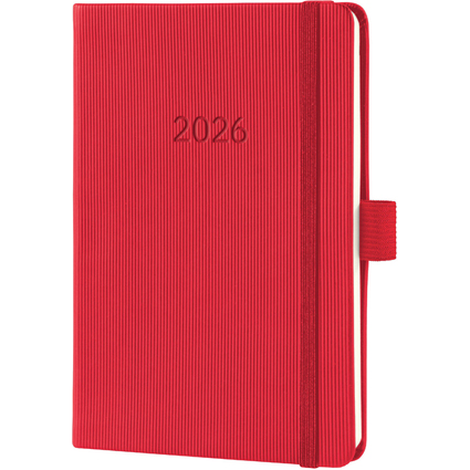 sigel Agenda de poche Conceptum 2026, env. A6, rouge