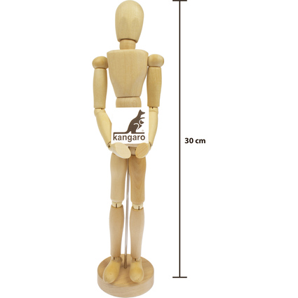 kangaro Mannequin articul, hauteur: 300 mm, neutre