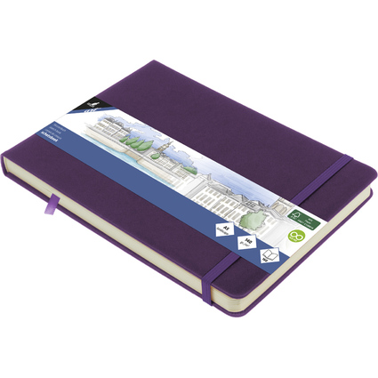 kangaro Cahier de croquis, 160 p., A5 paysage, purple heart