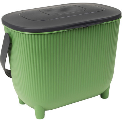 EDA Poubelle  compost avec filtre, vert/anthracite