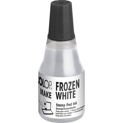 COLOP Encre pour tampon encreur MAKE, 25 ml, frozen white