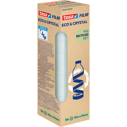 tesa Film ECO & CRYSTAL, 15 mm x 10 m, transparent