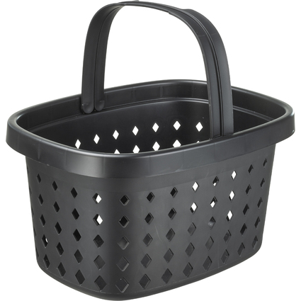 NHG Panier  provisions SEOUL BASKET, PP, 16 litres, noir