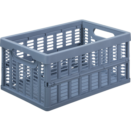 NHG Caisse de rangement pliante, PP, 11,5 litres, bleu