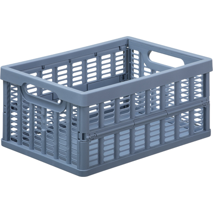 NHG Caisse de rangement pliante, PP, 3,5 litres, bleu