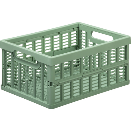 NHG Caisse de rangement pliante, PP, 3,5 litres, vert