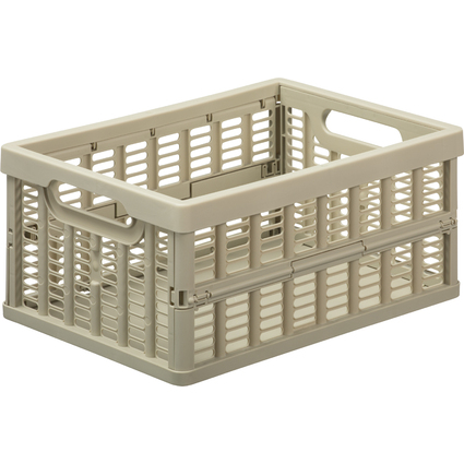 NHG Caisse de rangement pliante, PP, 3,5 litres, beige