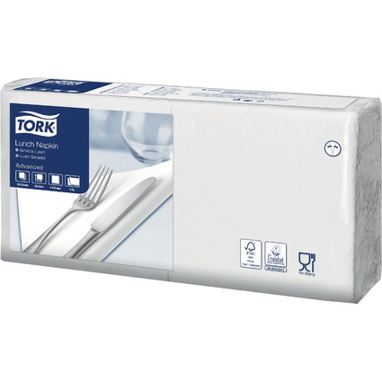 TORK Serviette Lunch, 328 x 325 mm, 2 couches, blanc