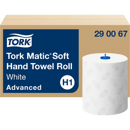 TORK Matic Rouleau d'essuie-mains, 2 couches, blanc/gris