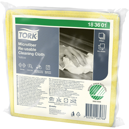 TORK Chiffon de nettoyage tout usage, 305 x 305 mm, jaune