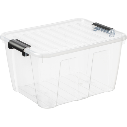 plast team Bote de rangement HOME BOX, 30 L, transparent