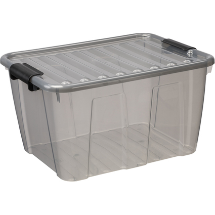 plast team Bote de rangement HOME BOX, 30 L, gris