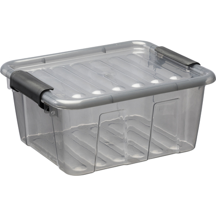 plast team Bote de rangement HOME BOX, 2L, gris translucide